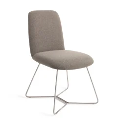 Jesper Home Beige Eetkamerstoelen|Eetkamerstoelen Zonder Armleuning|Eetkamerstoel Taiwa Beehive Steel