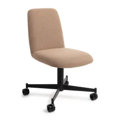 Jesper Home Chenille Eetkamerstoelen|Beige Eetkamerstoelen|Eetkamerstoel Taiwa Caster Black