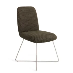 Jesper Home Beige Eetkamerstoelen|Eetkamerstoelen Zonder Armleuning|Eetkamerstoel Taiwa Cross Steel