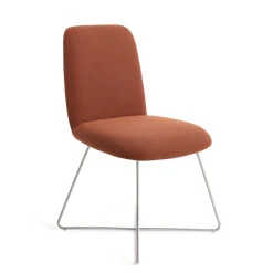 Jesper Home Beige Eetkamerstoelen|Eetkamerstoelen Zonder Armleuning|Eetkamerstoel Taiwa Cross Steel