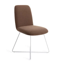 Jesper Home Beige Eetkamerstoelen|Eetkamerstoelen Zonder Armleuning|Eetkamerstoel Taiwa Cross White