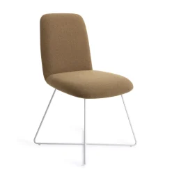 Jesper Home Beige Eetkamerstoelen|Eetkamerstoelen Zonder Armleuning|Eetkamerstoel Taiwa Cross White