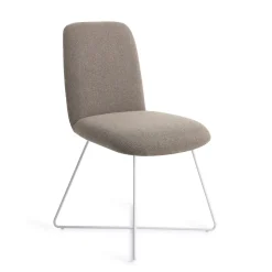 Jesper Home Beige Eetkamerstoelen|Eetkamerstoelen Zonder Armleuning|Eetkamerstoel Taiwa Cross White