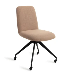 Jesper Home Beige Eetkamerstoelen|Eetkamerstoelen Zonder Armleuning|Eetkamerstoel Taiwa Glide Black