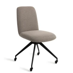 Jesper Home Beige Eetkamerstoelen|Eetkamerstoelen Zonder Armleuning|Eetkamerstoel Taiwa Glide Black