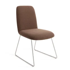 Jesper Home Beige Eetkamerstoelen|Eetkamerstoelen Zonder Armleuning|Eetkamerstoel Taiwa Slide Steel