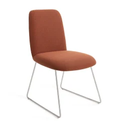 Jesper Home Beige Eetkamerstoelen|Eetkamerstoelen Zonder Armleuning|Eetkamerstoel Taiwa Slide Steel