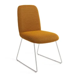 Jesper Home Beige Eetkamerstoelen|Eetkamerstoelen Zonder Armleuning|Eetkamerstoel Taiwa Slide Steel