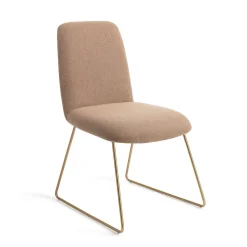 Jesper Home Beige Eetkamerstoelen|Eetkamerstoelen Zonder Armleuning|Eetkamerstoel Taiwa Slide Gold