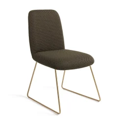 Jesper Home Beige Eetkamerstoelen|Eetkamerstoelen Zonder Armleuning|Eetkamerstoel Taiwa Slide Gold