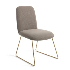 Jesper Home Beige Eetkamerstoelen|Eetkamerstoelen Zonder Armleuning|Eetkamerstoel Taiwa Slide Gold