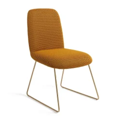 Jesper Home Beige Eetkamerstoelen|Eetkamerstoelen Zonder Armleuning|Eetkamerstoel Taiwa Slide Gold