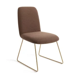 Jesper Home Beige Eetkamerstoelen|Eetkamerstoelen Zonder Armleuning|Eetkamerstoel Taiwa Slide Gold