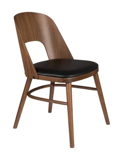 Dutchbone Eetkamerstoelen Met Leer Of Kunstleer|Eetkamerstoelen Zonder Armleuning|Eetkamerstoel Talika Hout