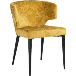 Richmond Interiors Chenille Eetkamerstoelen|Eetkamerstoelen Zonder Armleuning|Eetkamerstoel Taylor Chenille