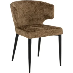 Richmond Interiors Chenille Eetkamerstoelen|Eetkamerstoelen Zonder Armleuning|Eetkamerstoel Taylor Chenille