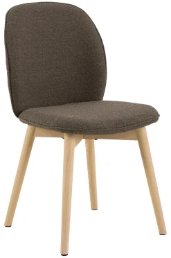Bendt Beige Eetkamerstoelen|Eetkamerstoelen Bouclé / Teddy|Eetkamerstoel Tijn Bouclé