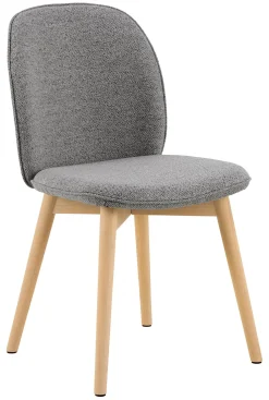 Bendt Beige Eetkamerstoelen|Eetkamerstoelen Bouclé / Teddy|Eetkamerstoel Tijn Bouclé