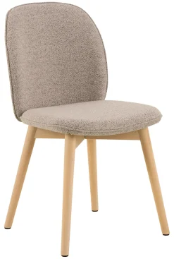 Bendt Beige Eetkamerstoelen|Eetkamerstoelen Bouclé / Teddy|Eetkamerstoel Tijn Bouclé