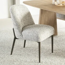 Eleonora Eetkamerstoelen Zonder Armleuning|Eetkamerstoel Tobias Geweven stof