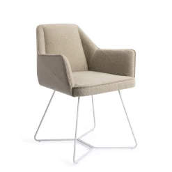 Jesper Home Beige Eetkamerstoelen|Eetkamerstoelen Met Armleuning|Eetkamerstoel Tome Beehive White