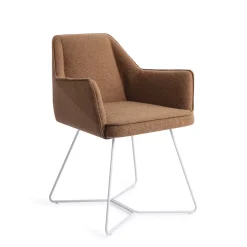 Jesper Home Beige Eetkamerstoelen|Eetkamerstoelen Met Armleuning|Eetkamerstoel Tome Beehive White