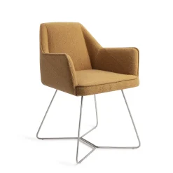 Jesper Home Beige Eetkamerstoelen|Eetkamerstoelen Met Armleuning|Eetkamerstoel Tome Beehive Steel