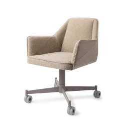 Jesper Home Beige Eetkamerstoelen|Eetkamerstoelen Met Armleuning|Eetkamerstoel Tome Caster Grey
