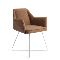 Jesper Home Beige Eetkamerstoelen|Eetkamerstoelen Met Armleuning|Eetkamerstoel Tome Cross White