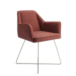 Jesper Home Beige Eetkamerstoelen|Eetkamerstoelen Met Armleuning|Eetkamerstoel Tome Cross Steel