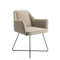 Jesper Home Beige Eetkamerstoelen|Eetkamerstoelen Met Armleuning|Eetkamerstoel Tome Cross Black