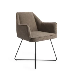 Jesper Home Beige Eetkamerstoelen|Eetkamerstoelen Met Armleuning|Eetkamerstoel Tome Cross Black