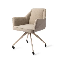 Jesper Home Beige Eetkamerstoelen|Eetkamerstoelen Met Armleuning|Eetkamerstoel Tome Glide Beige