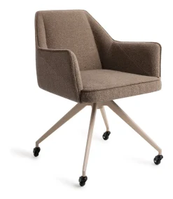 Jesper Home Beige Eetkamerstoelen|Eetkamerstoelen Met Armleuning|Eetkamerstoel Tome Glide Beige