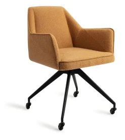 Jesper Home Beige Eetkamerstoelen|Eetkamerstoelen Met Armleuning|Eetkamerstoel Tome Glide Black