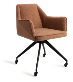 Jesper Home Beige Eetkamerstoelen|Eetkamerstoelen Met Armleuning|Eetkamerstoel Tome Glide Black