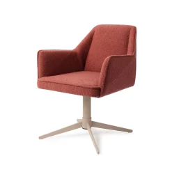 Jesper Home Beige Eetkamerstoelen|Draaibare Eetkamerstoelen|Eetkamerstoel Tome Quad Beige