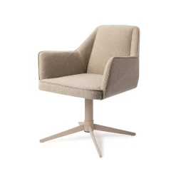 Jesper Home Beige Eetkamerstoelen|Draaibare Eetkamerstoelen|Eetkamerstoel Tome Quad Beige