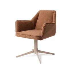 Jesper Home Beige Eetkamerstoelen|Draaibare Eetkamerstoelen|Eetkamerstoel Tome Quad Beige