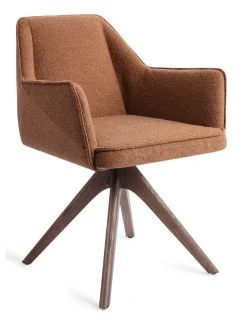 Jesper Home Beige Eetkamerstoelen|Draaibare Eetkamerstoelen|Eetkamerstoel Tome Revolve Oak Walnut