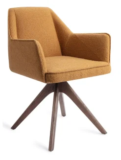 Jesper Home Beige Eetkamerstoelen|Draaibare Eetkamerstoelen|Eetkamerstoel Tome Revolve Oak Walnut