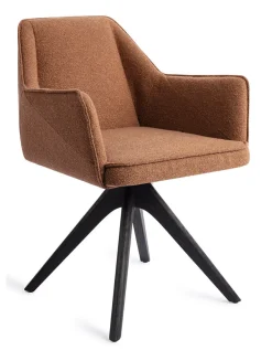 Jesper Home Beige Eetkamerstoelen|Draaibare Eetkamerstoelen|Eetkamerstoel Tome Revolve Oak Black