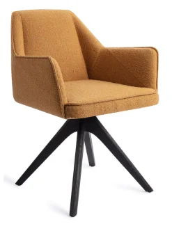 Jesper Home Beige Eetkamerstoelen|Draaibare Eetkamerstoelen|Eetkamerstoel Tome Revolve Oak Black