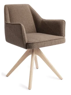 Jesper Home Beige Eetkamerstoelen|Draaibare Eetkamerstoelen|Eetkamerstoel Tome Revolve Oak Bleach