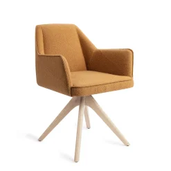 Jesper Home Beige Eetkamerstoelen|Draaibare Eetkamerstoelen|Eetkamerstoel Tome Revolve Oak Bleach
