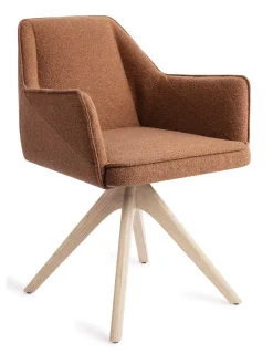 Jesper Home Beige Eetkamerstoelen|Draaibare Eetkamerstoelen|Eetkamerstoel Tome Revolve Oak Bleach