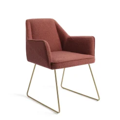 Jesper Home Beige Eetkamerstoelen|Eetkamerstoelen Met Armleuning|Eetkamerstoel Tome Slide Gold