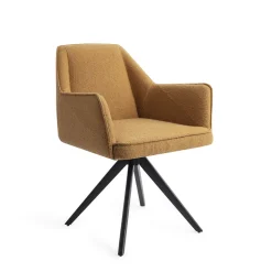 Jesper Home Beige Eetkamerstoelen|Draaibare Eetkamerstoelen|Eetkamerstoel Tome Turn Black