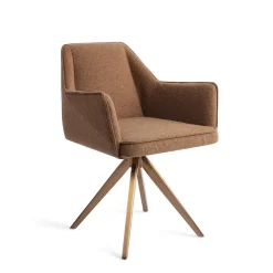Jesper Home Beige Eetkamerstoelen|Draaibare Eetkamerstoelen|Eetkamerstoel Tome Turn Rose