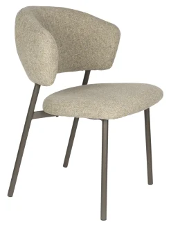 ZILT Eetkamerstoelen Zonder Armleuning|Eetkamerstoel Tor Gemêleerde stof, kleur Groen